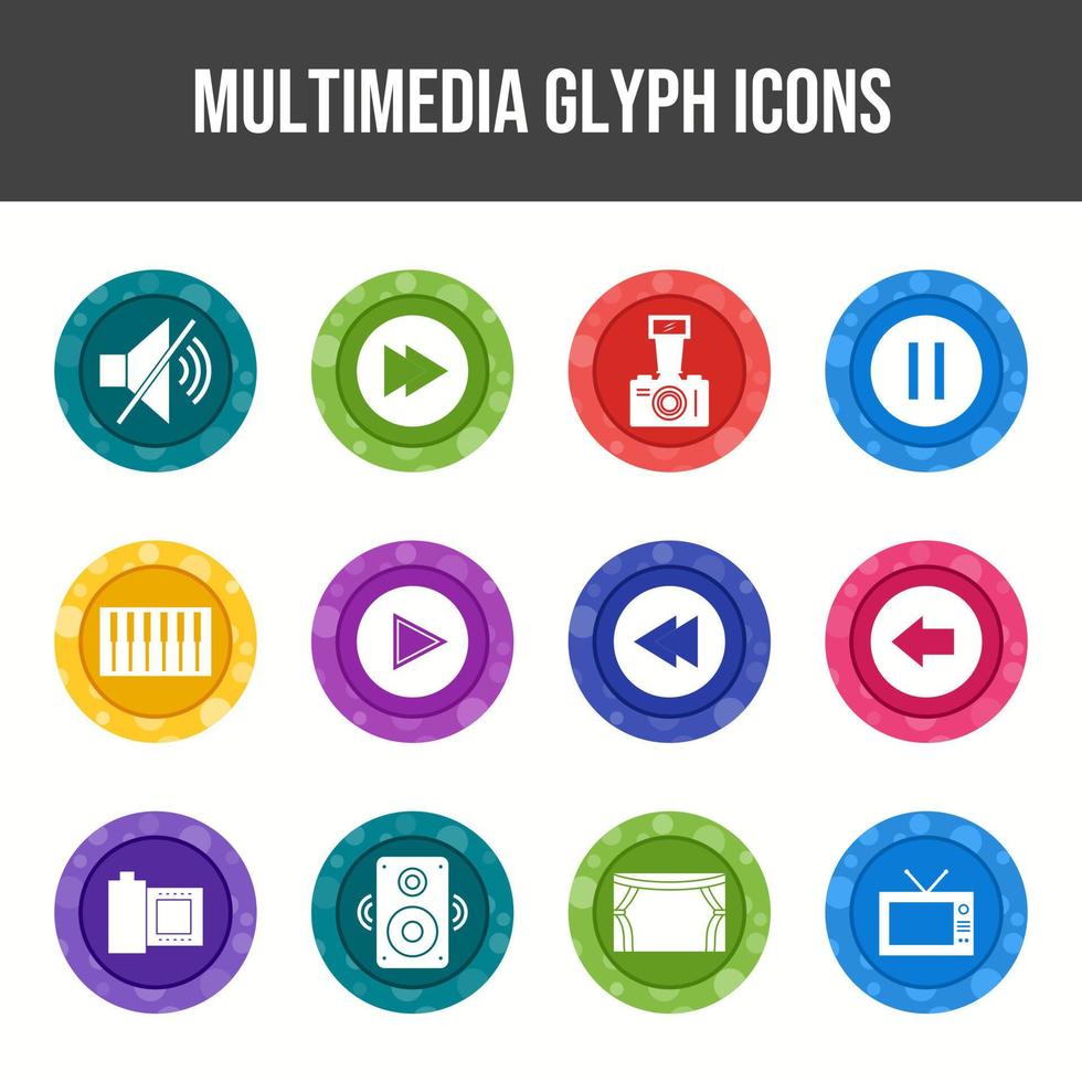 Beautiful Multimedia vector icon set