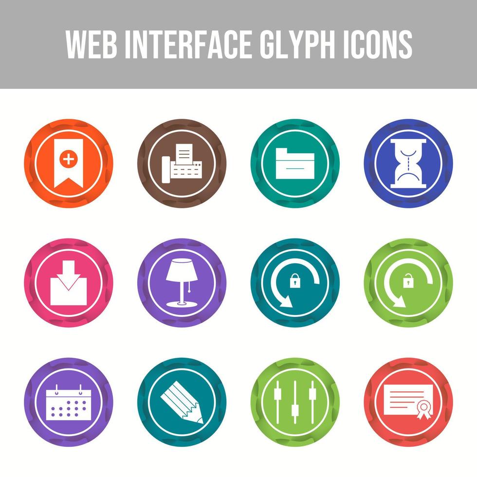 Beautiful Web Interface vector icon set