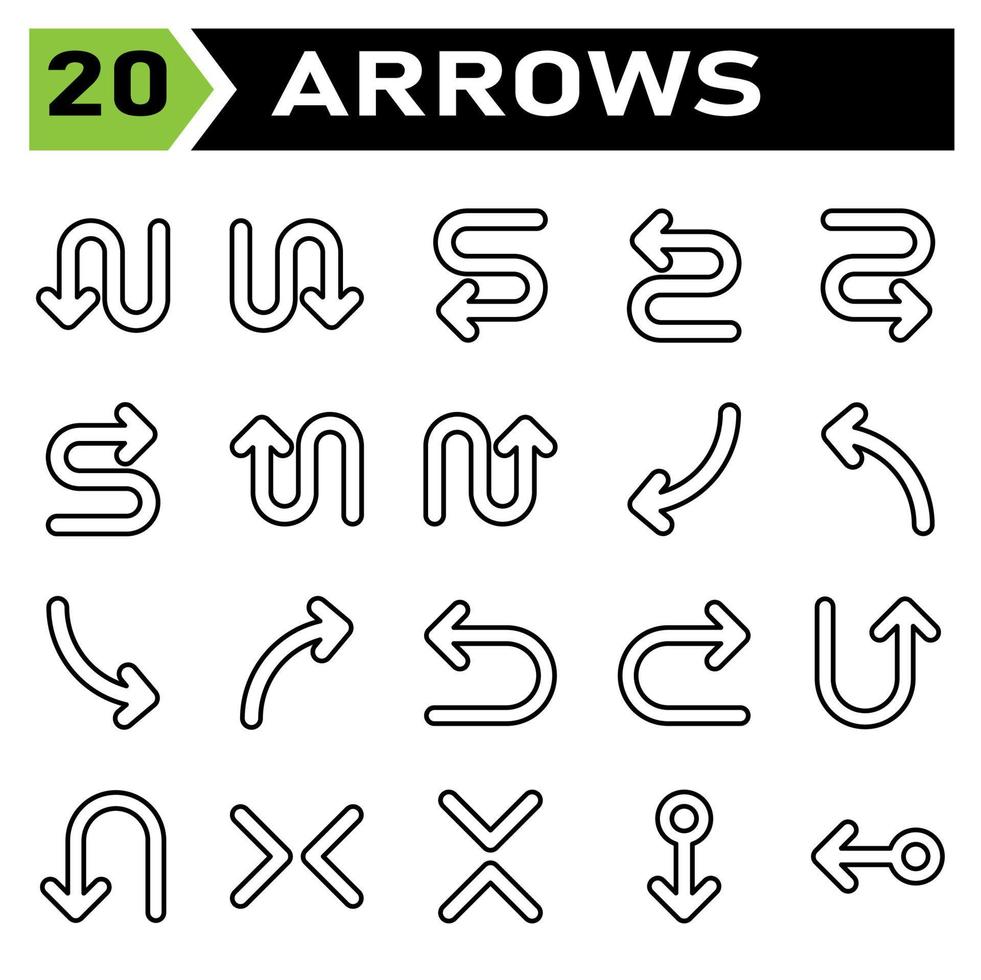 Arrows icon set include arrow, arrows, right, direction, arrow right, up, arrow up, down, arrow down, left, arrow left, transfer, exchange, sync, refresh, synchronize, rotate vector