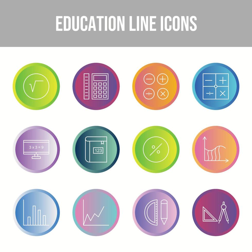 Unique Set of Education Icons vector