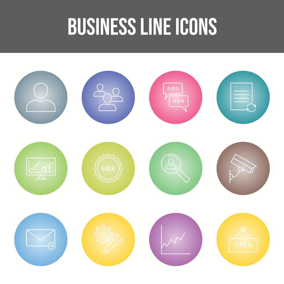 Beautiful Business vector icon set