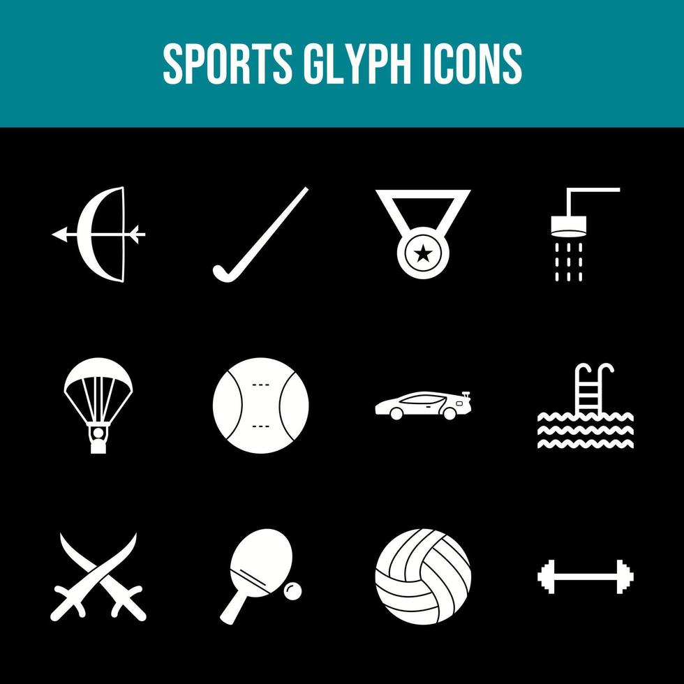 hermoso conjunto de iconos de vector de deportes