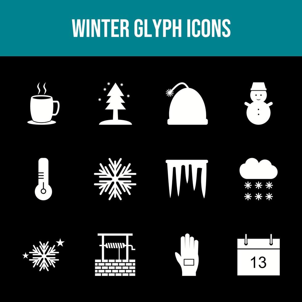 Beautiful Winter vector icon set