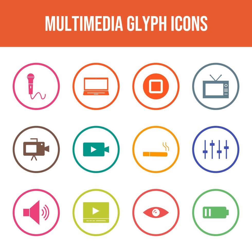 Beautiful Multimedia vector icon set