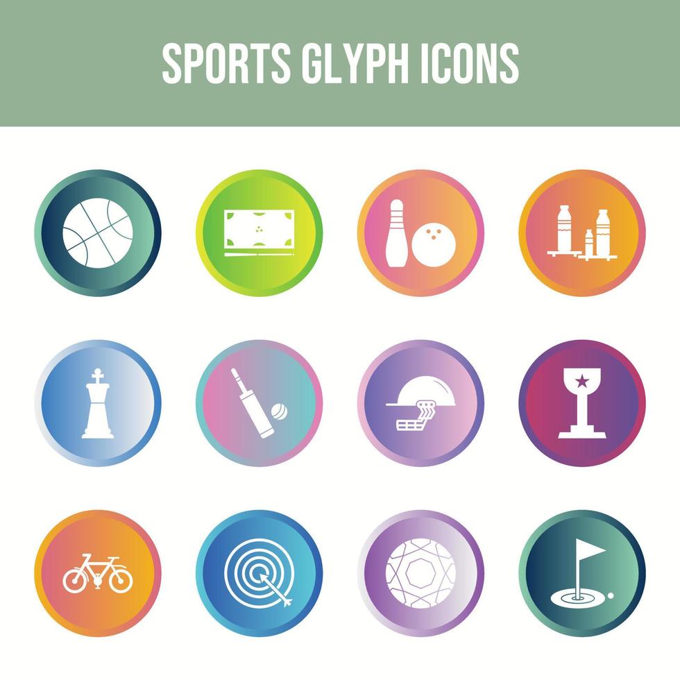 Beautiful Sports vector icon set