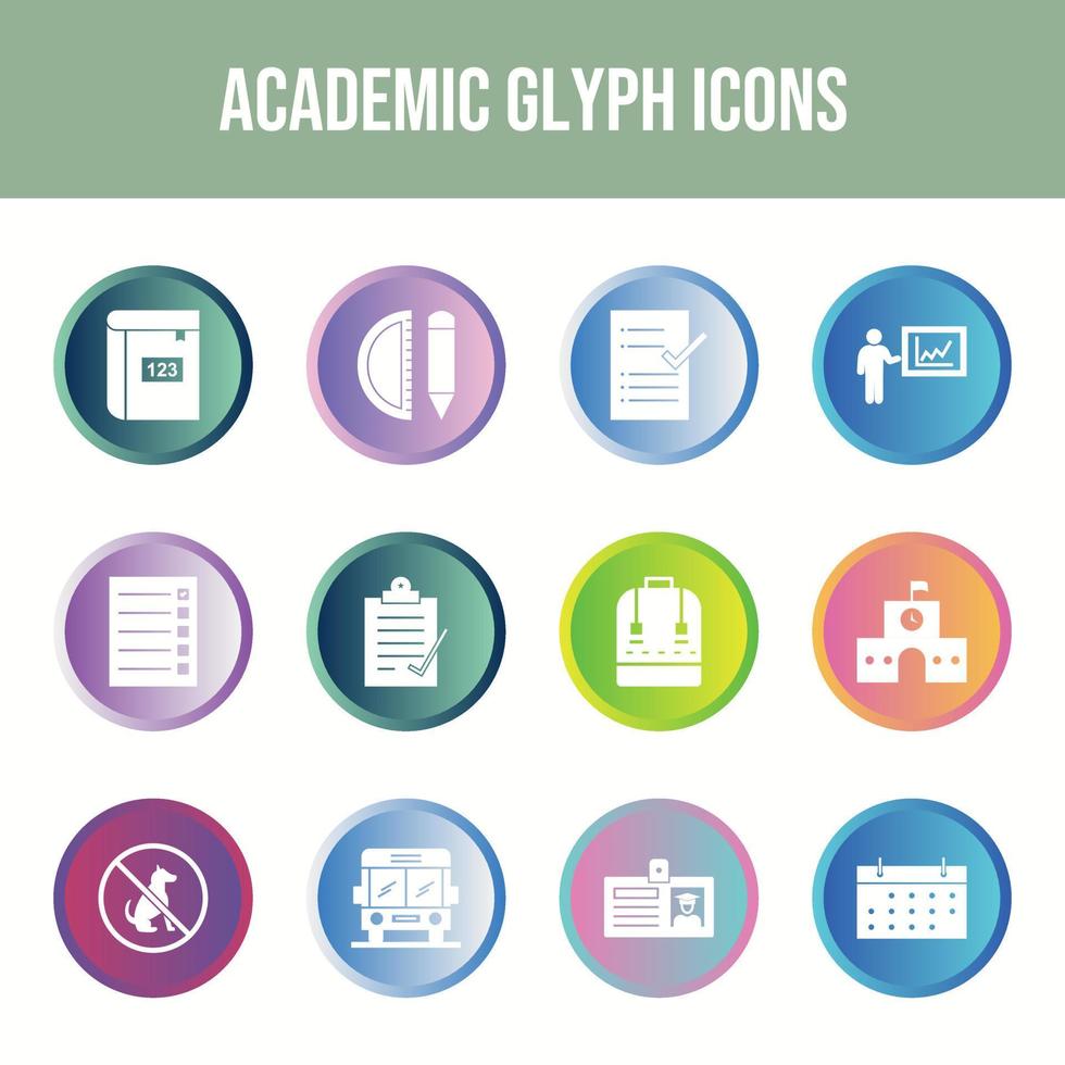 Beautiful Academic vector icon set