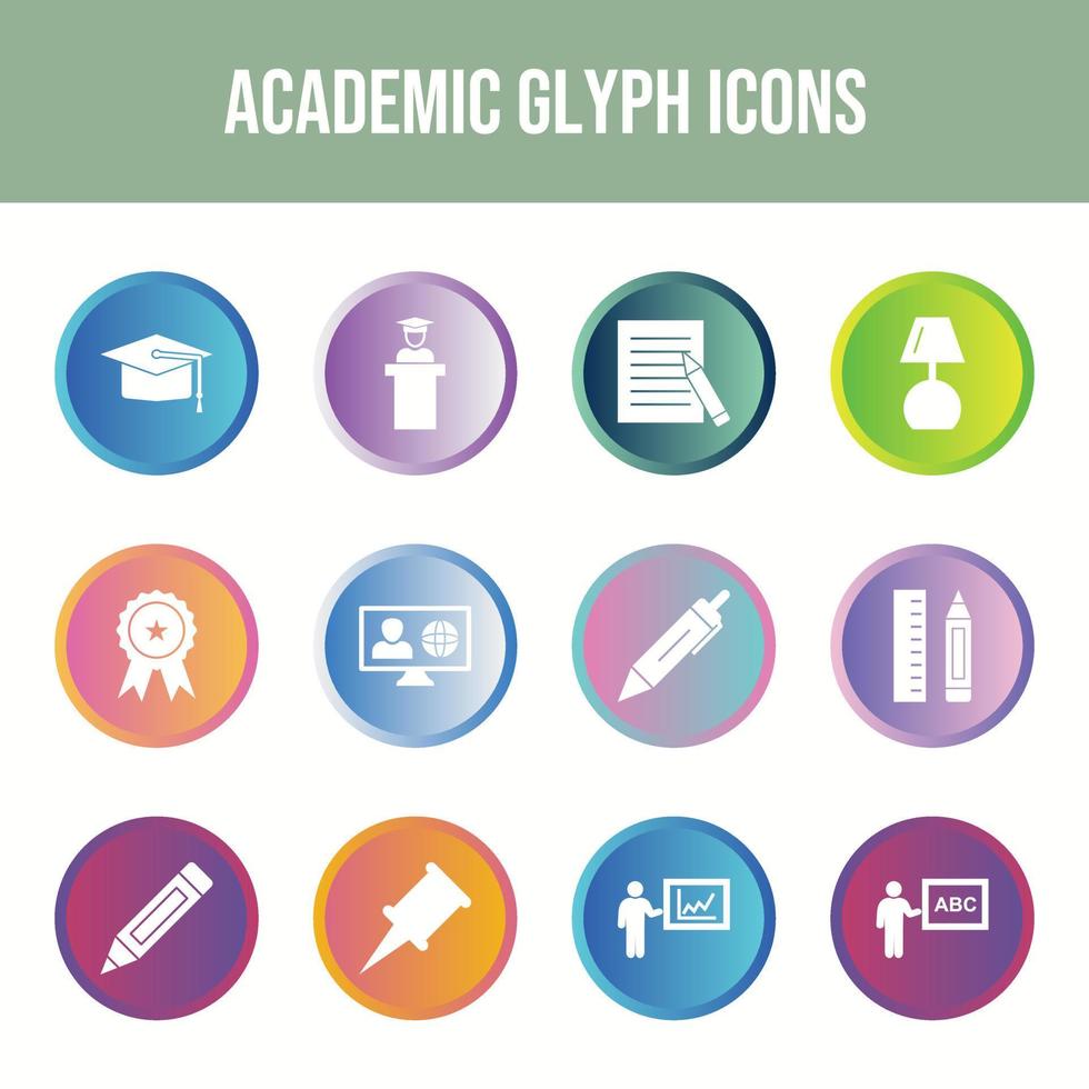 Beautiful Academic vector icon set