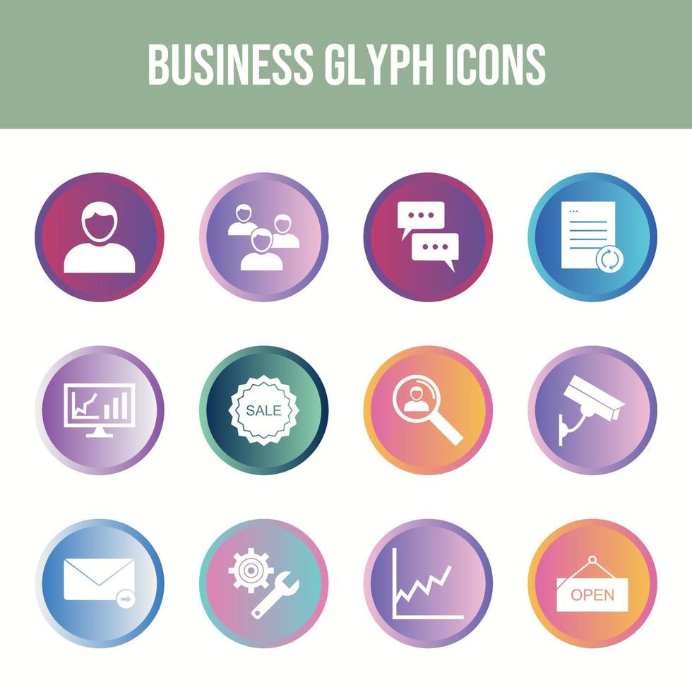 Beautiful Business vector icon set