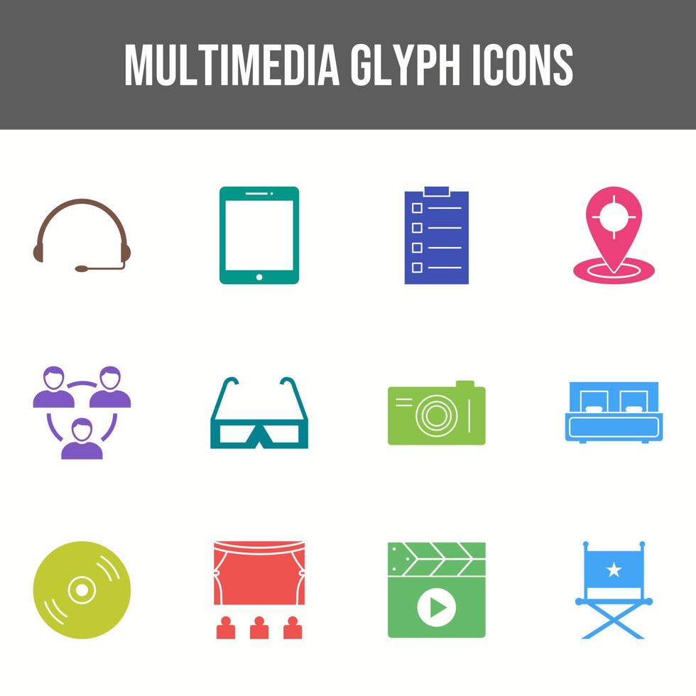 Beautiful Multimedia vector icon set