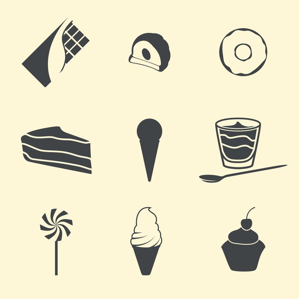 Set of isolated icons on a theme confection vector