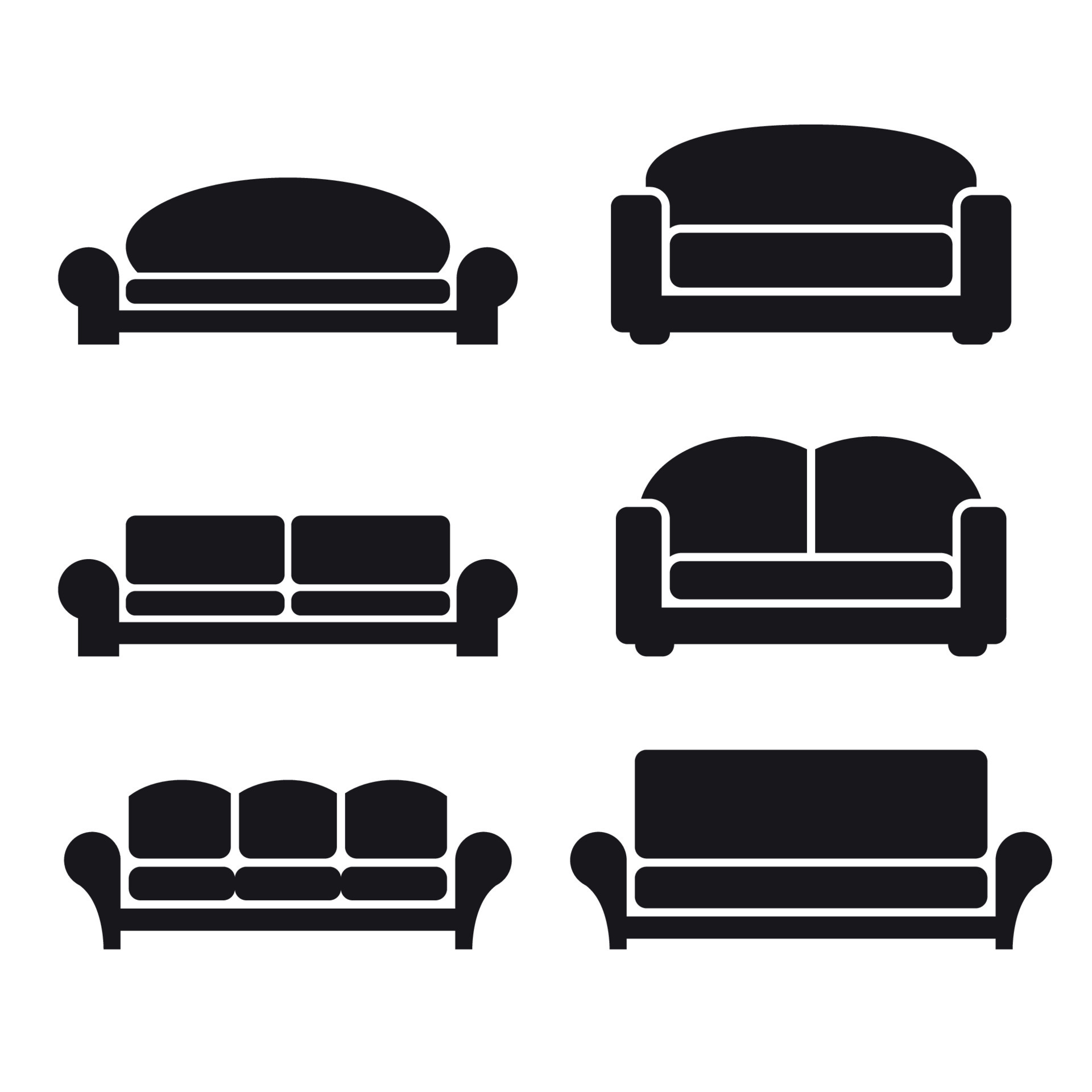 Set of isolated icons on a theme sofa 17533691 Vector Art at Vecteezy