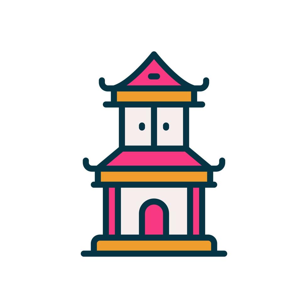 chinese temple icon for your website, mobile, presentation, and logo design. vector