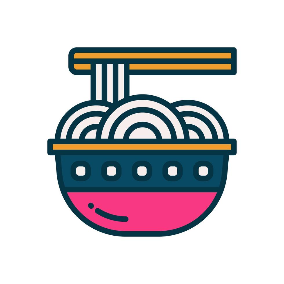 icono de fideos para su sitio web, móvil, presentación y diseño de logotipo. vector