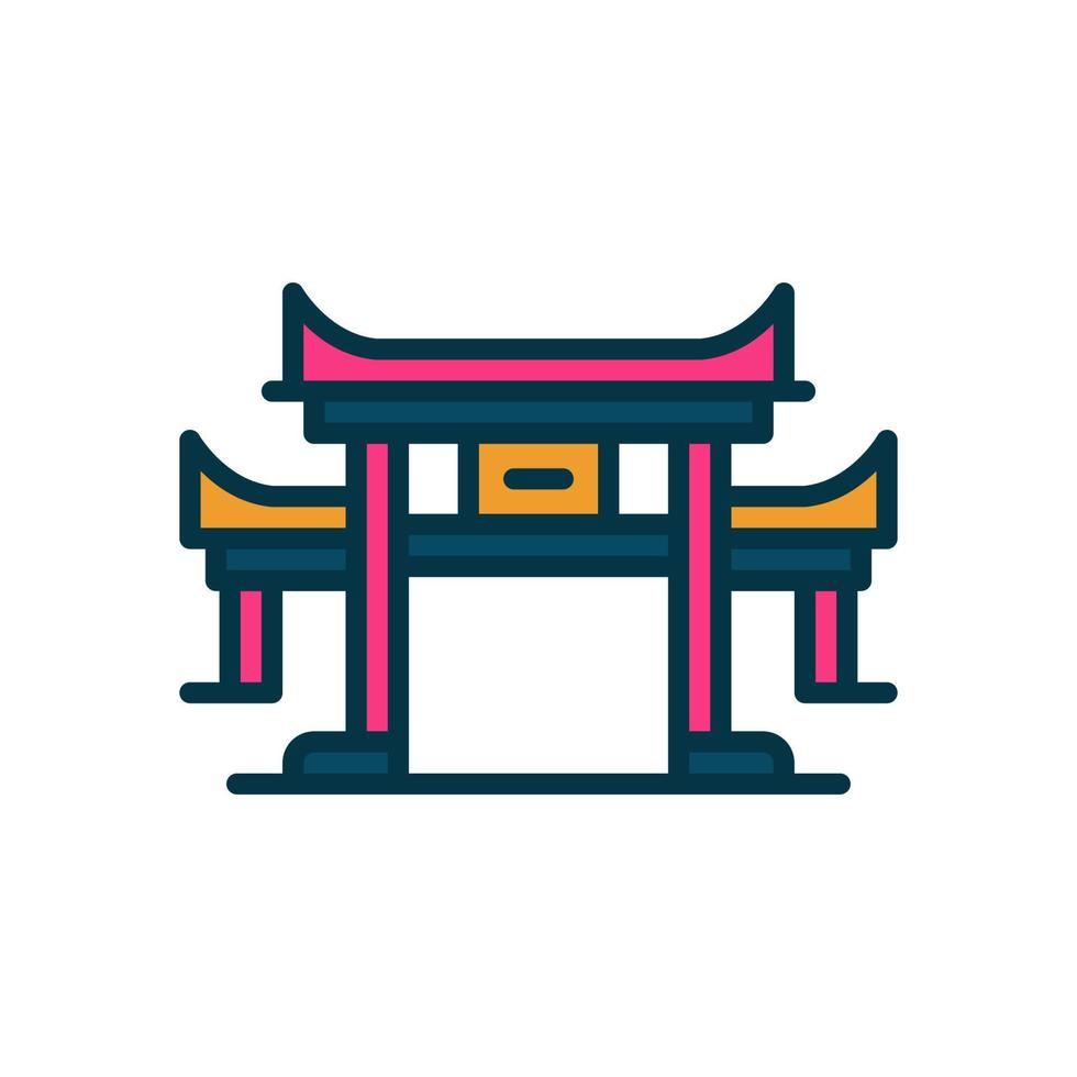 icono de puerta torii para su sitio web, móvil, presentación y diseño de logotipo. vector