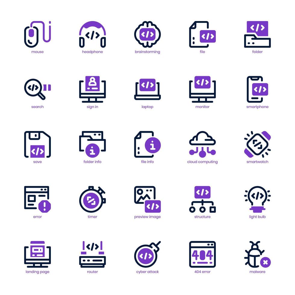 Programming icon pack for your website, mobile, presentation, and logo ...