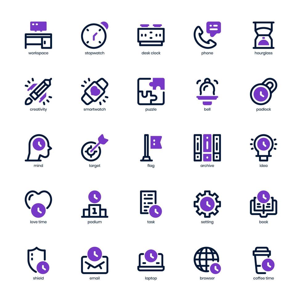 Productivity icon pack for your website, mobile, presentation, and logo design. Productivity icon mixed line and solid design. Vector graphics illustration and editable stroke.