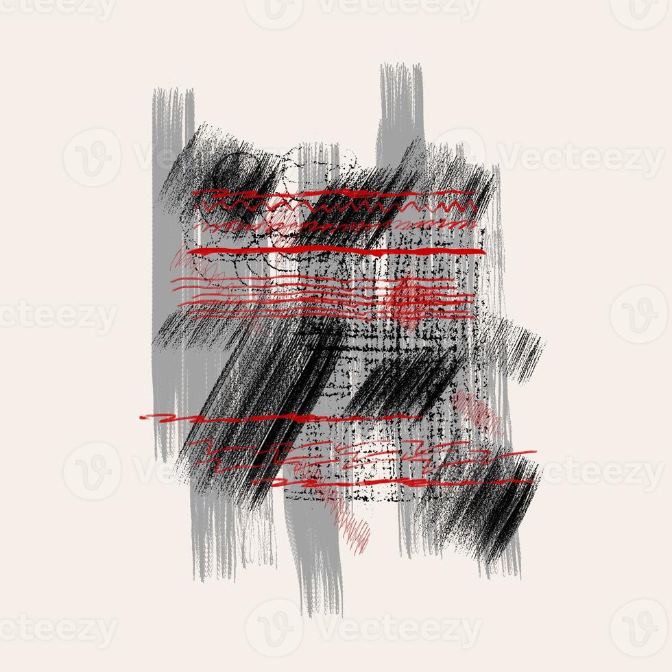 Abstract art background creative minimalist with different shapes for wall decoration. painting for postcard, wall decor, print, card, wallpaper, background. photo