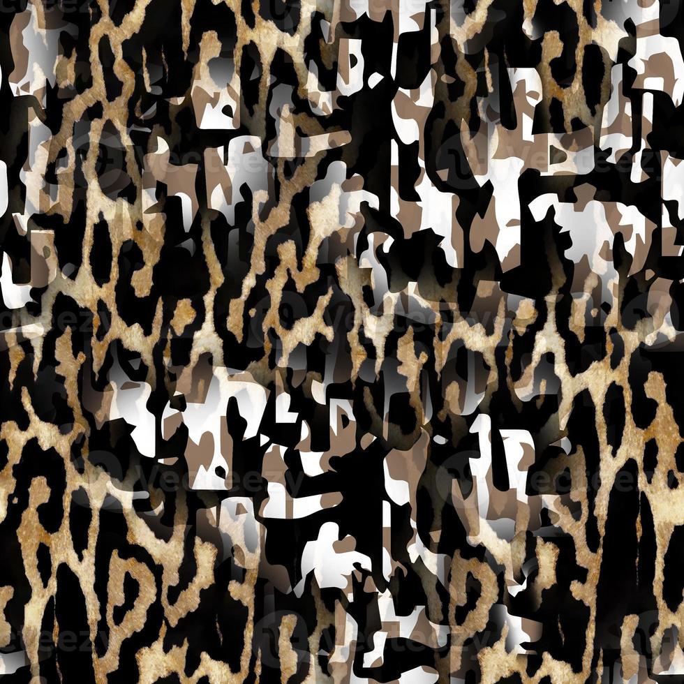 Seamless minimalist background with leopard texture, geometric design, leopard pattern. photo