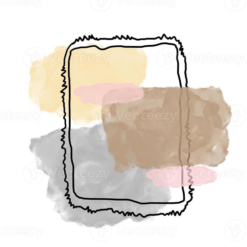 Abstract art background creative minimalist with different shapes for wall decoration. painting for postcard, wall decor, print, card, wallpaper, background. photo