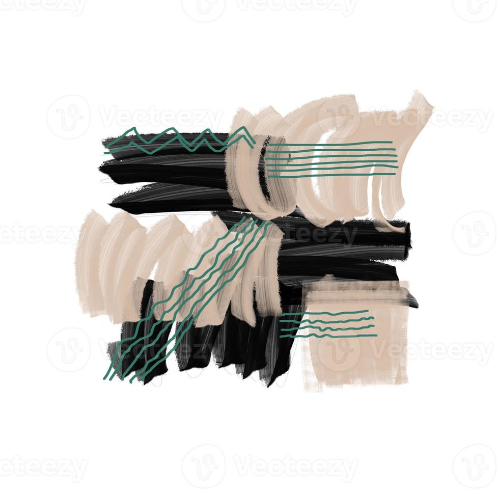 Abstract art background creative minimalist with different shapes for wall decoration. painting for postcard, wall decor, print, card, wallpaper, background. photo