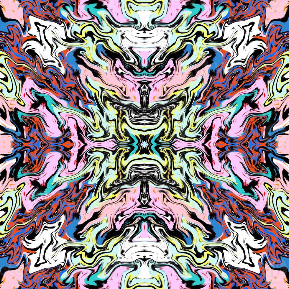 Seamless colorful abstract pattern, watercolor effects. photo
