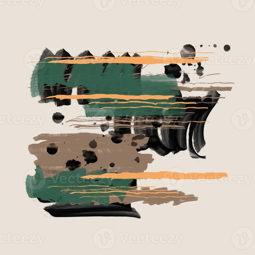 Abstract art background creative minimalist with different shapes for wall decoration. painting for postcard, wall decor, print, card, wallpaper, background. photo