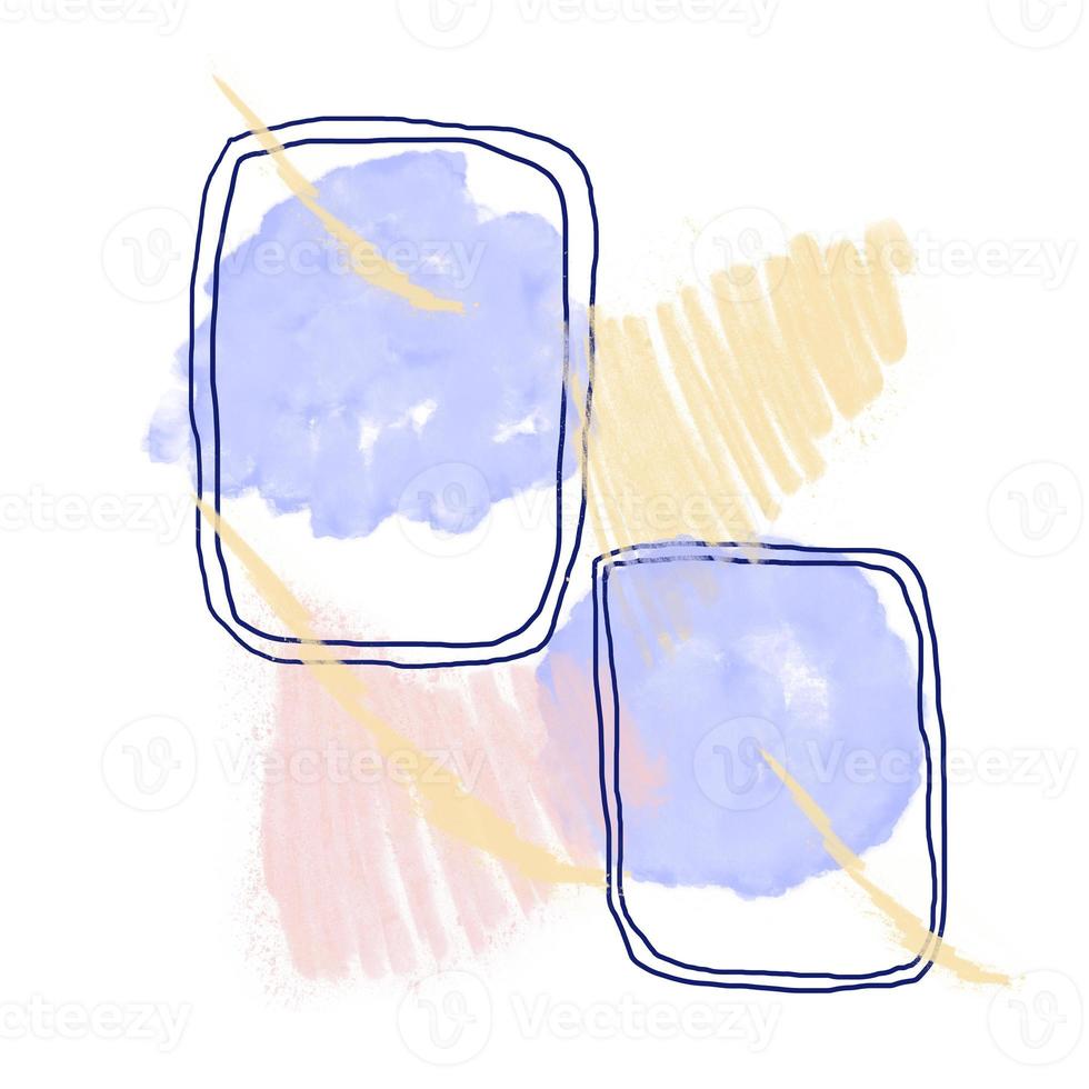 Abstract art background creative minimalist with different shapes for wall decoration. painting for postcard, wall decor, print, card, wallpaper, background. photo
