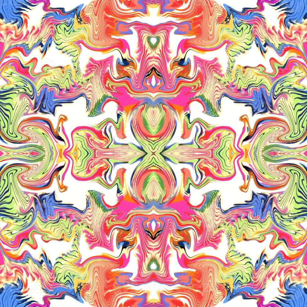 Seamless colorful abstract pattern, watercolor effects. photo