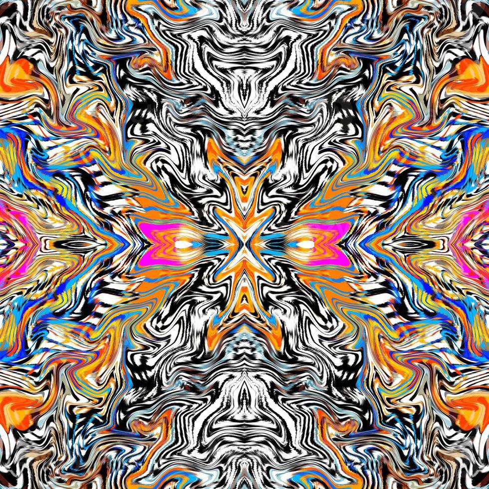 Seamless colorful abstract pattern, watercolor effects. photo