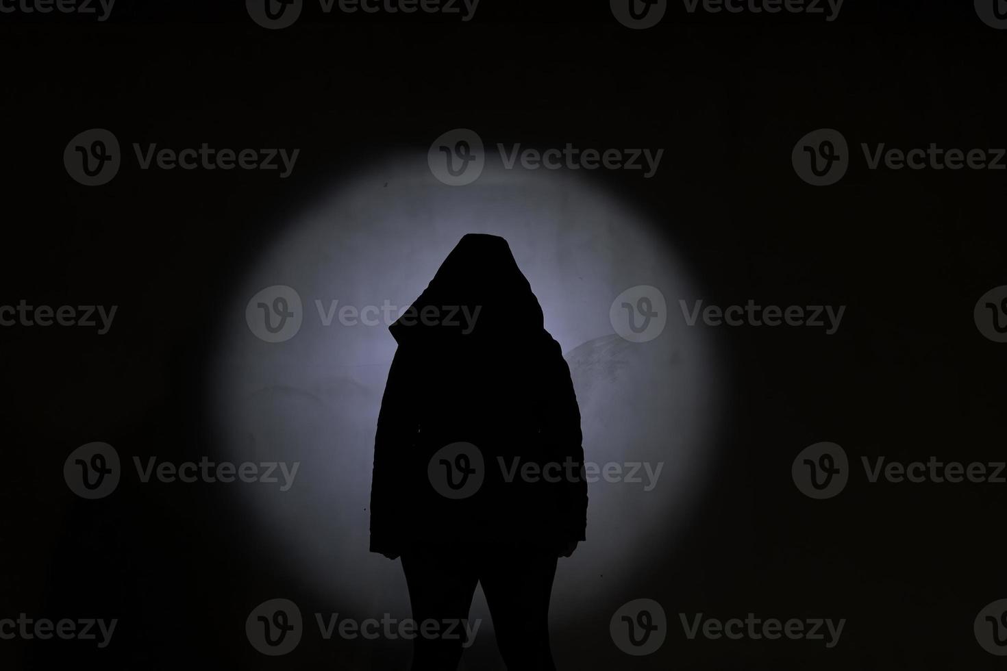 Dark shadow of woman photo