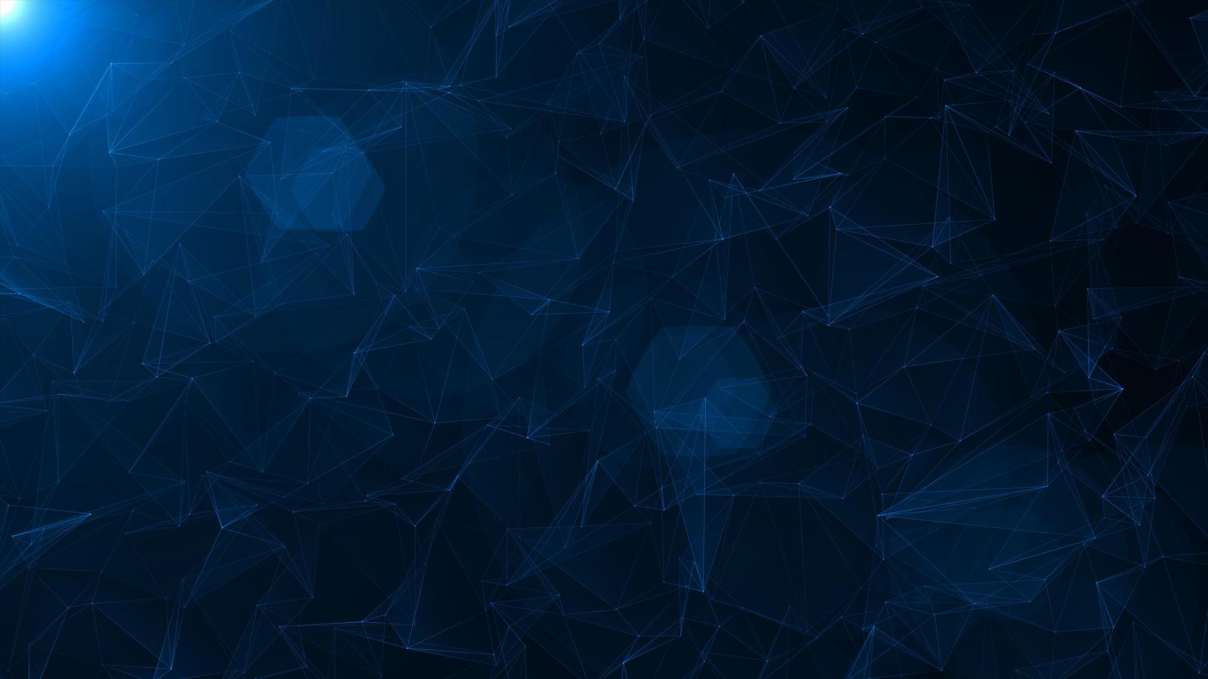 blue space abstract molecular dot geometric structure space background, modern triangle shaped technology particle analysis themed illustration photo