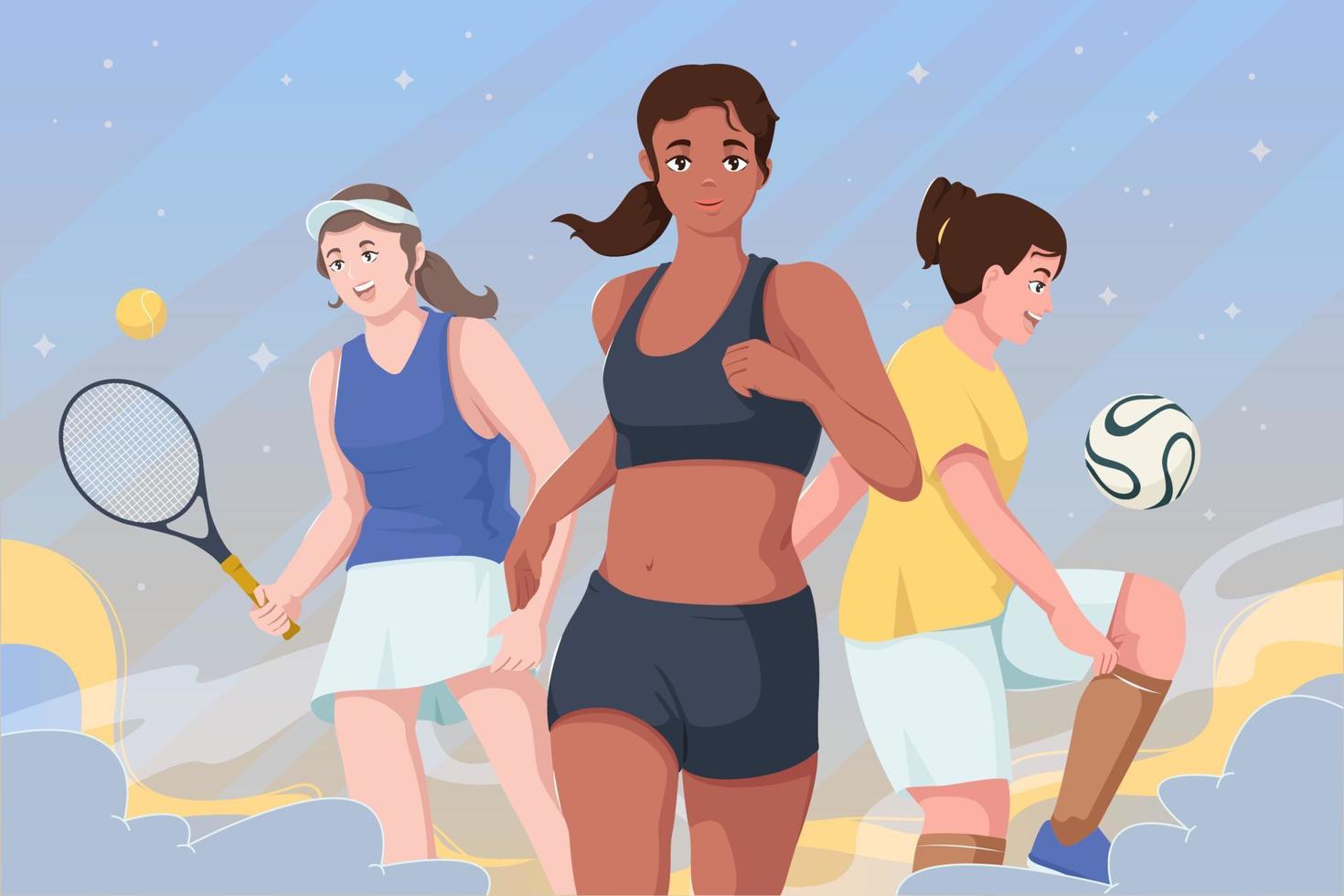 National Girls and Women in Sport vector