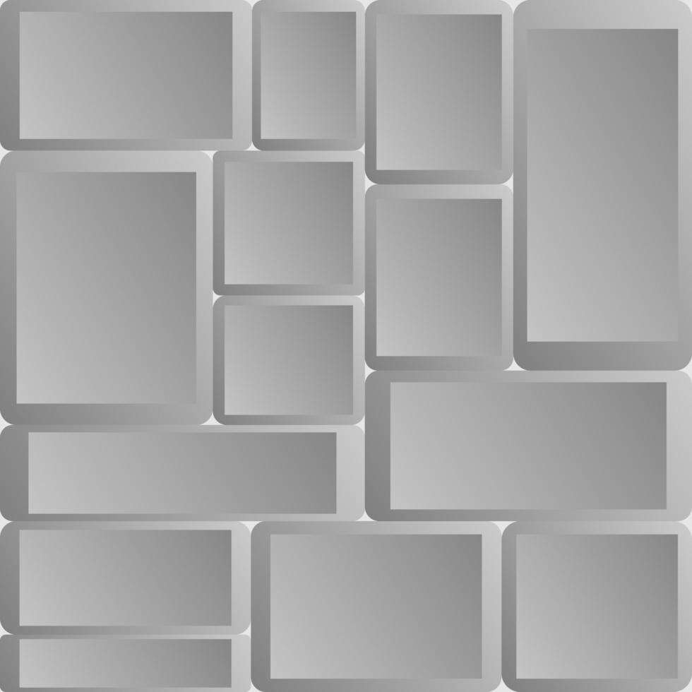 bloque de pared de ladrillo gris de patrones sin fisuras para papel tapiz de fondo de textura. ilustración vectorial fondo abstracto de mampostería de ladrillo, mampostería corriente, textura de pared de ladrillo gris. vector