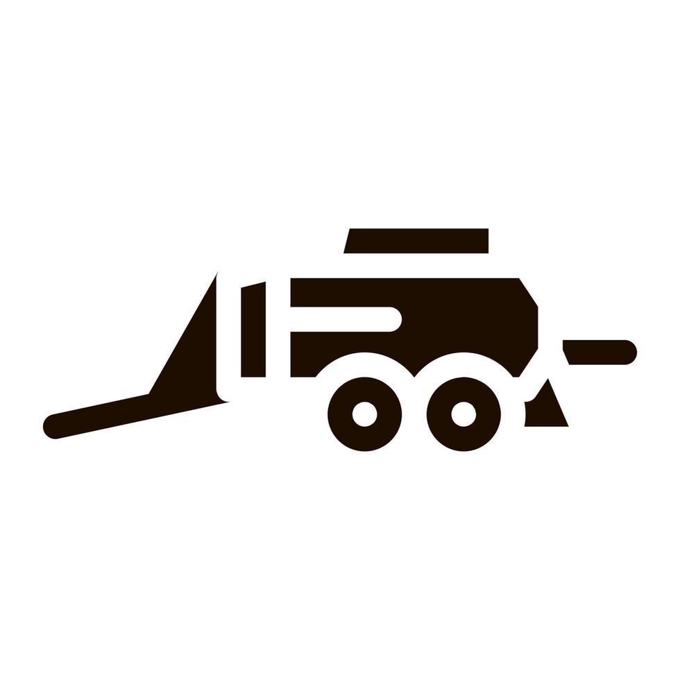 Hay Pressing Trailer Vehicle Vector Icon