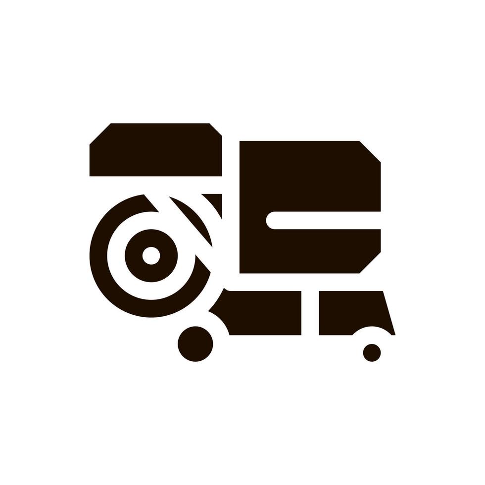 Shaking Harvester Vehicle Vector Icon