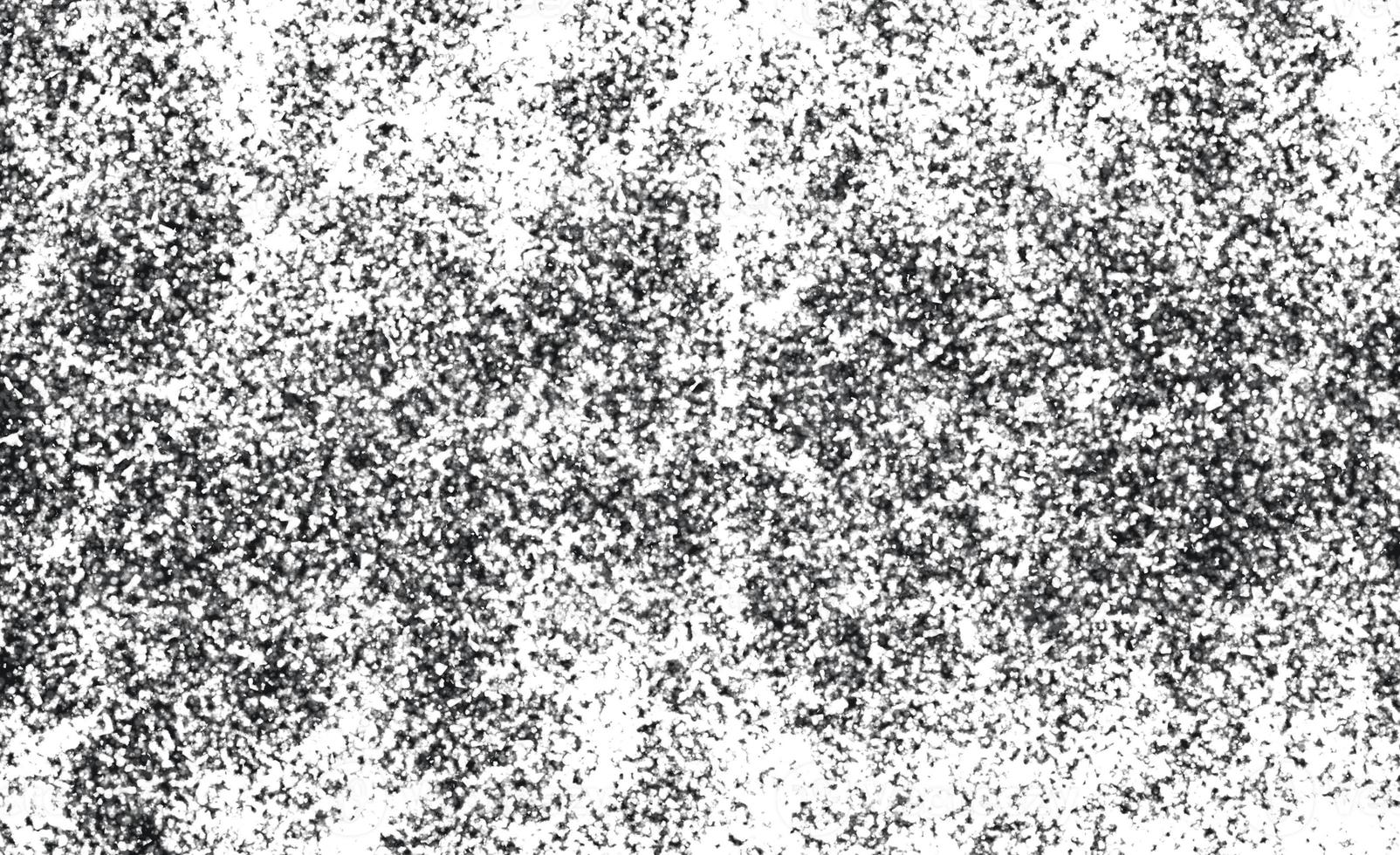Grunge Black And White Urban. Dark Messy Dust Overlay Distress Background. Easy To Create Abstract Dotted, Scratched, Vintage Effect With Noise And Grain photo