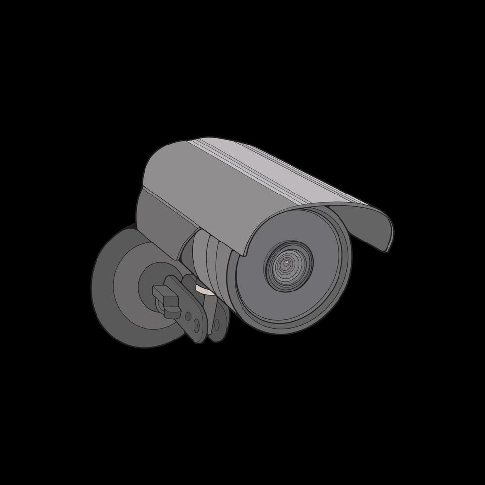 Cctv in coloring vector style, isolated on white background. Cctv in coloring vector style for coloring book.