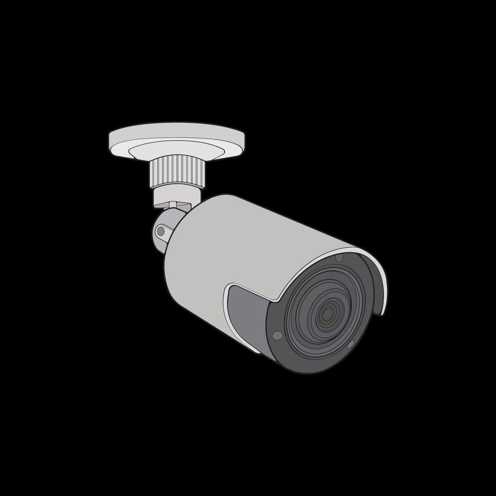 cctv en estilo vectorial para colorear, aislado en fondo blanco. cctv en estilo vectorial para colorear para colorear libro. vector