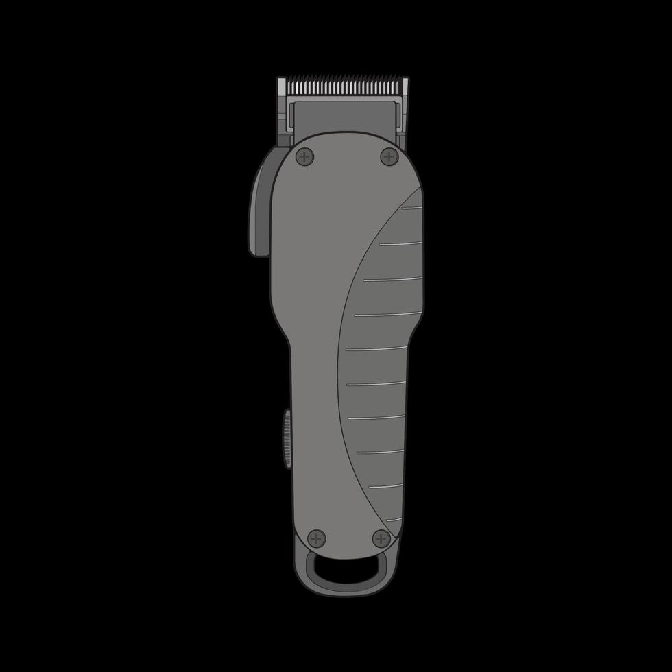 Hair clipper machine vector  art style. Hairdresser professional tool. Vector art illustration isolated for coloring book.