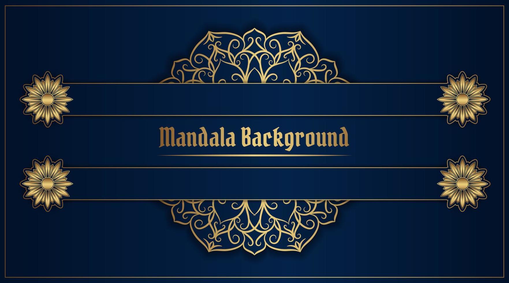 Luxury background with golden mandala ornament vector