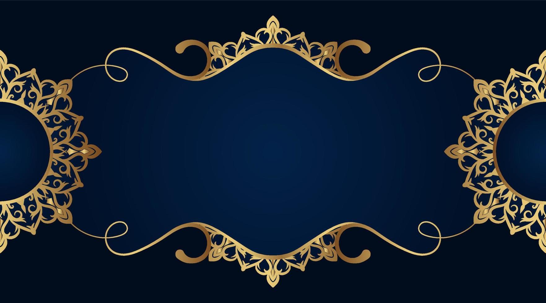 Luxury background with golden mandala ornament vector