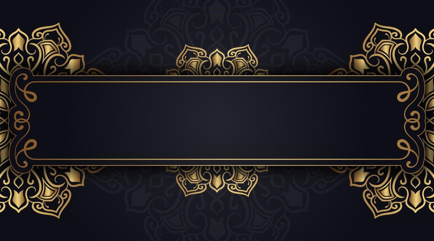 Luxury background with golden mandala ornament vector