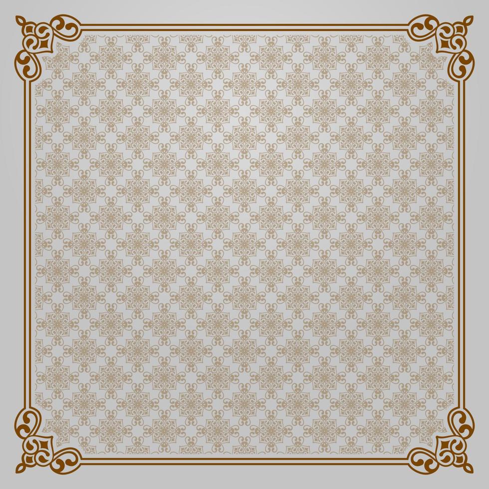 floral pattern, with vintage frame vector