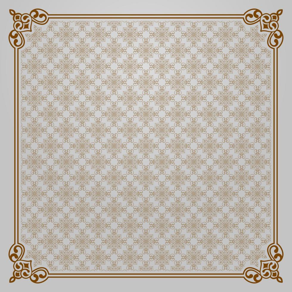 floral pattern, with vintage frame vector