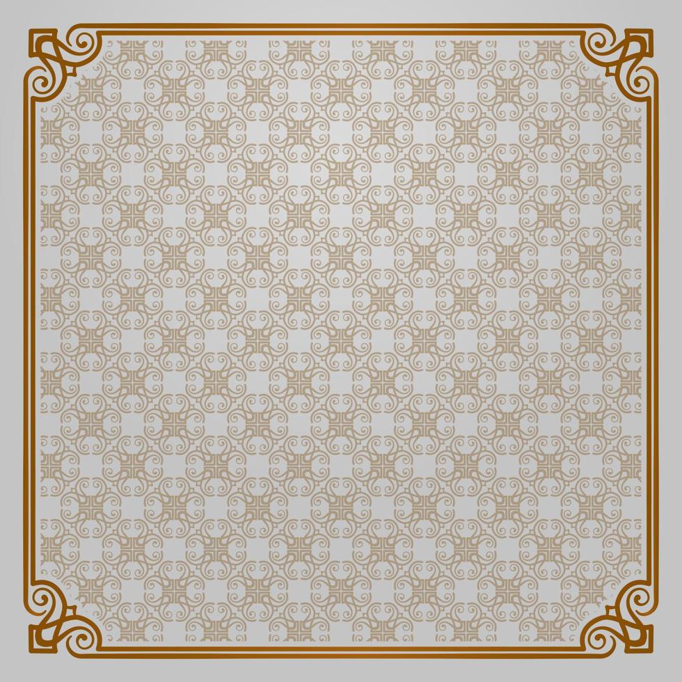floral pattern, with vintage frame vector