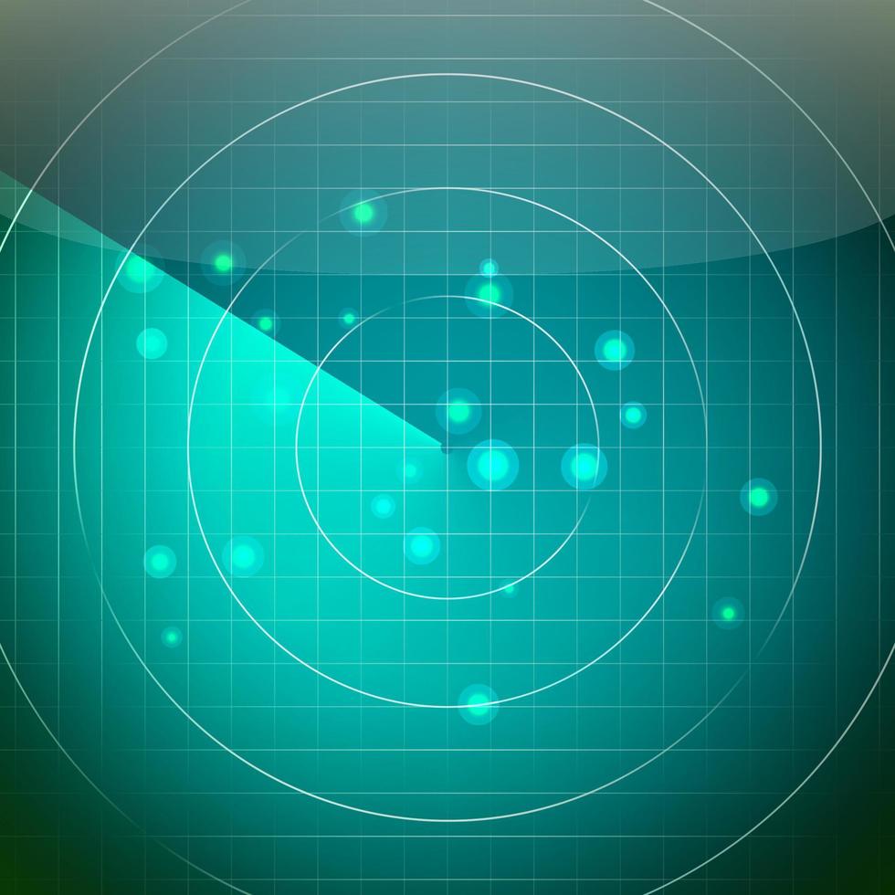 Futuristic Radar Vector. Territory With Smooth Light Beneath. vector