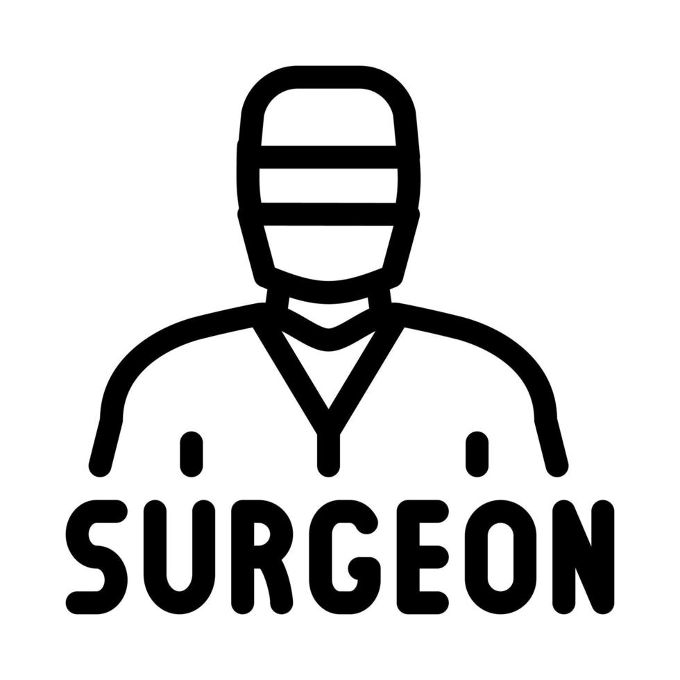 surgeon doctor icon vector outline illustration