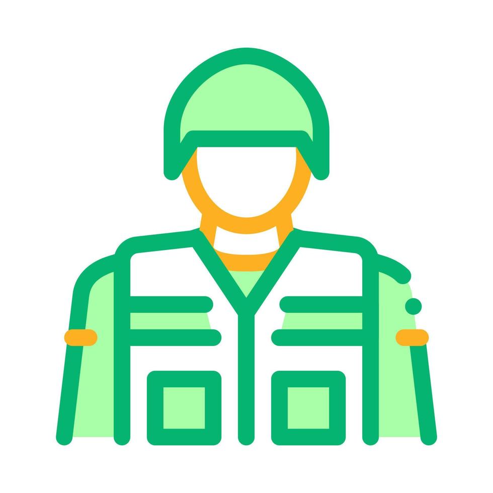 soldier profession icon vector outline illustration