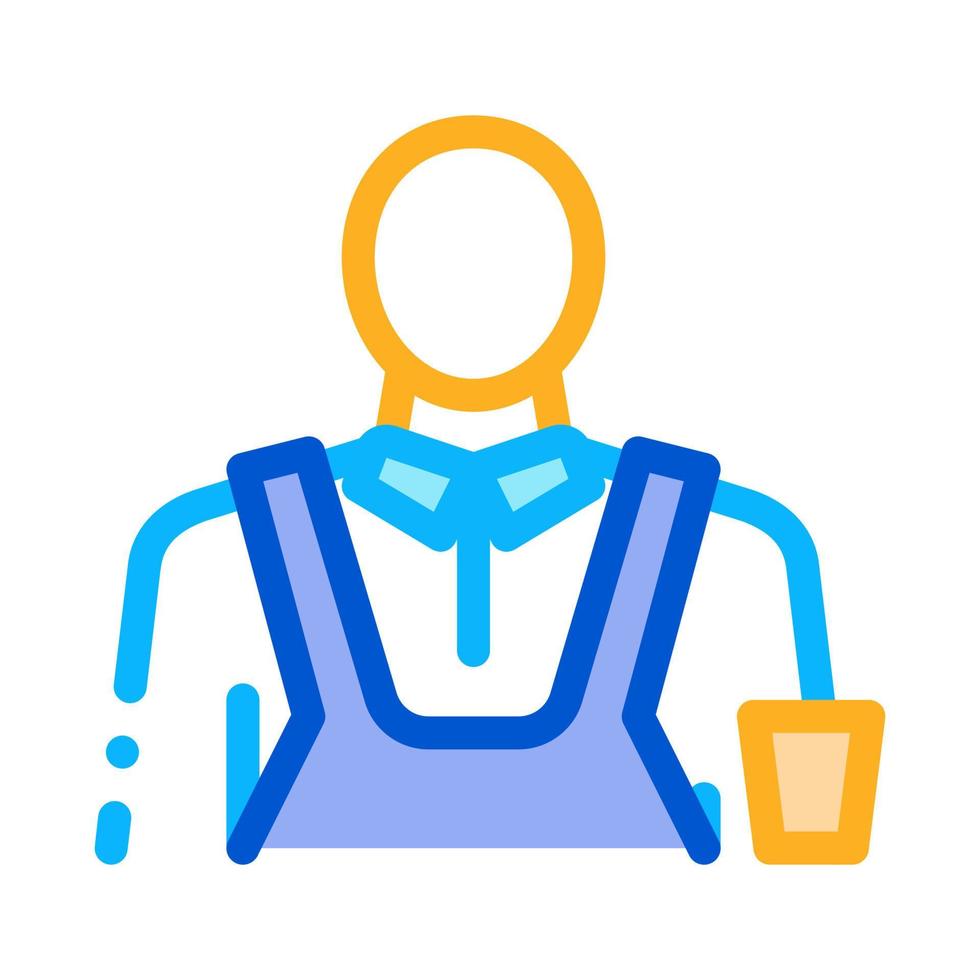 barista profession icon vector outline illustration