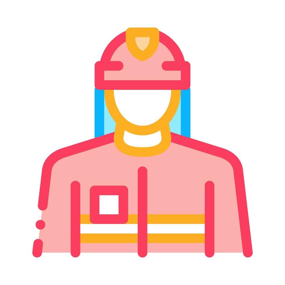 fireman profession icon vector outline illustration
